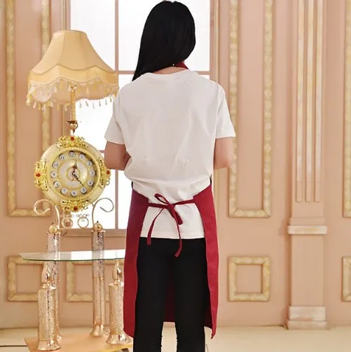 
Manufacturers custom Korean work apron adjustable shoulder strap cotton apron wholesale 