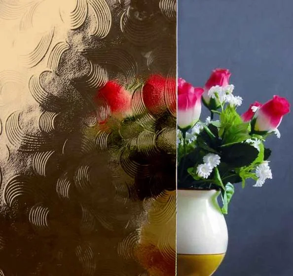 Customized pattern flat stained glass for window and door decoration