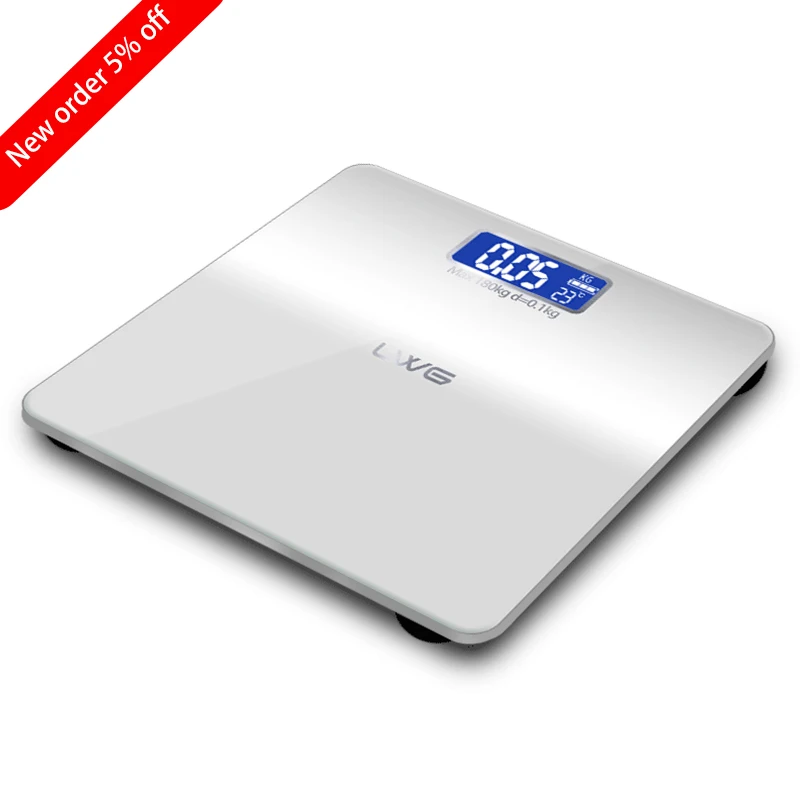 Custom electronic body weight bathroom glass scale