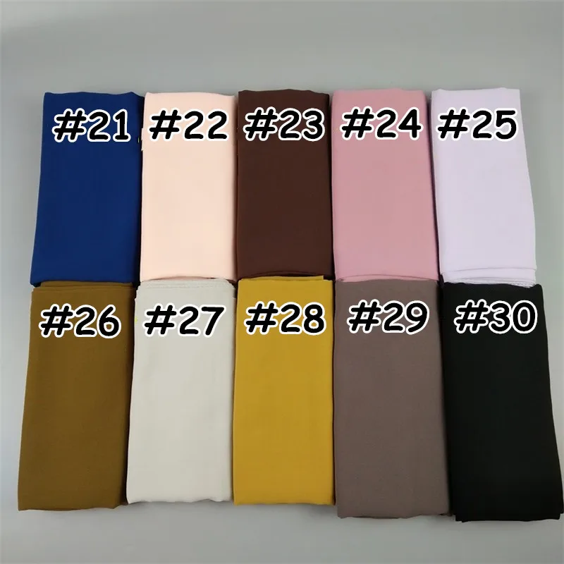 RUNMEIFA Pure Color Chiffon Tudung Head Scarves Muslim Shawl Scarf Fashionable Cheap Shemag Plain Hijabs Manufacture Women