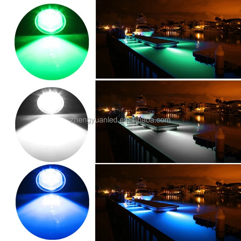 ZHENGYUAN IP 68 27w remote control yacht led light multi color rgb boat led underwater led pool light remote control