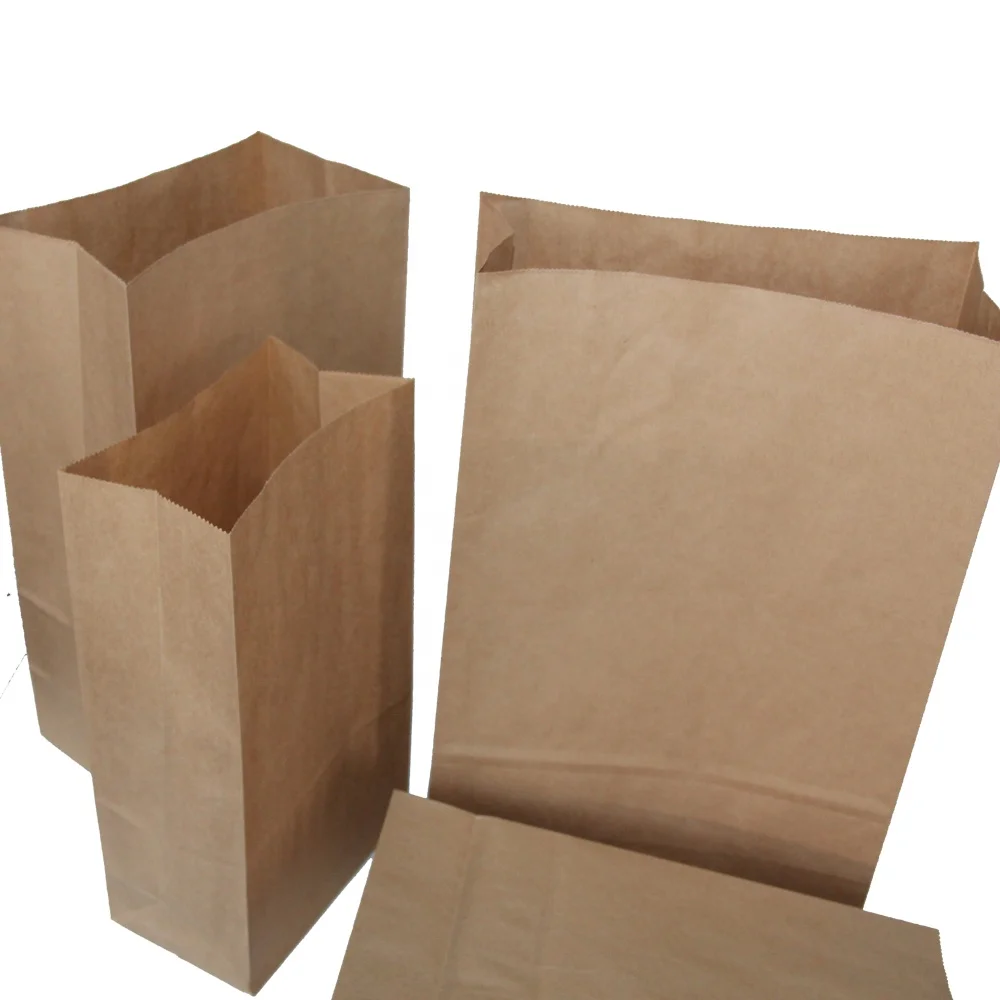 Custom Printed Your Own Logo Cheap Small White Brown Kraft Gift Craft Shopping Paper Bag Without Handles