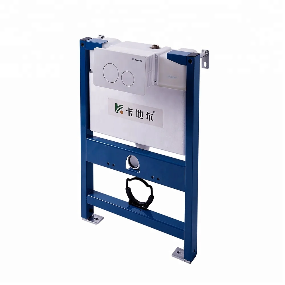 lower height front button toilet pan concealed cistern tank unit for wall mounted toilet pan