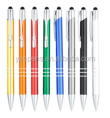 wholesale in stock elegant slim metal touch screen stylus pen for ipad