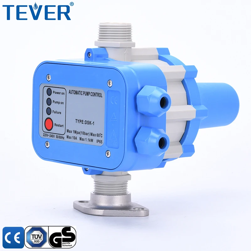 dry running protection and automatic reset automatic pump control for water supply