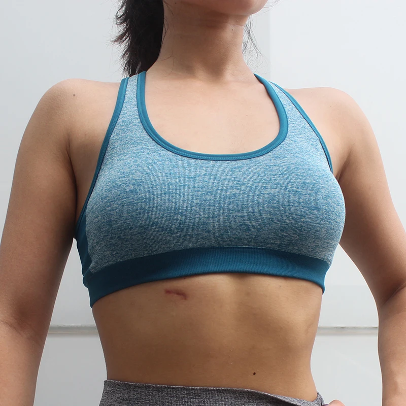 
Seaxy Racerback Custom Blank Sexy Yoga Seamless Push Up Blank Sports Bra 