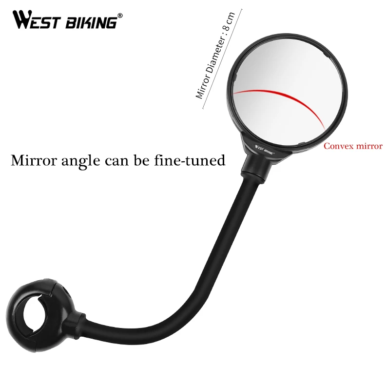 WEST BIKING MTB Mirror Cycling Frame Tires Mirror Aluminium Other Bicycle Accessories Bike Cycling Bicicleta Rearview Mirror