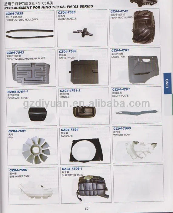 hino 700 fuel tank cap assy for E13CT