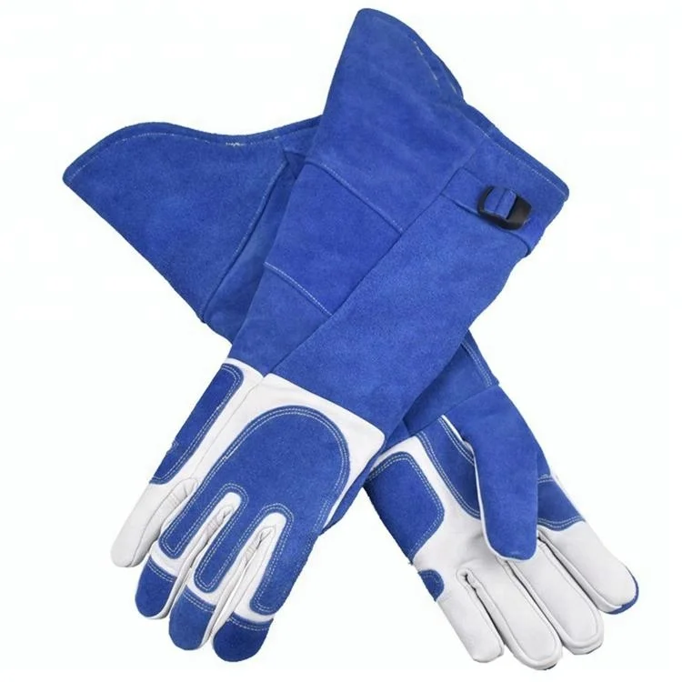 Защитные перчатки для сварщика из воловьей кожи, рабочие защитные кожаные перчатки