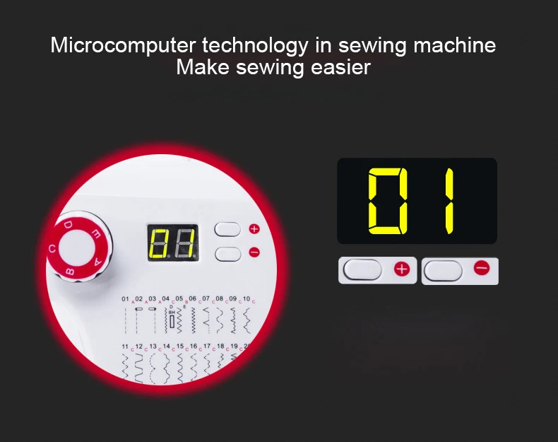 Multi_function Computerized LCD Electronic Display New Reach Sewing Machine FHSM-702