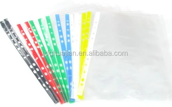 Factory Wholesales a4 punched pocket sheet protectors, a4 clear sheet protector, PP inner page