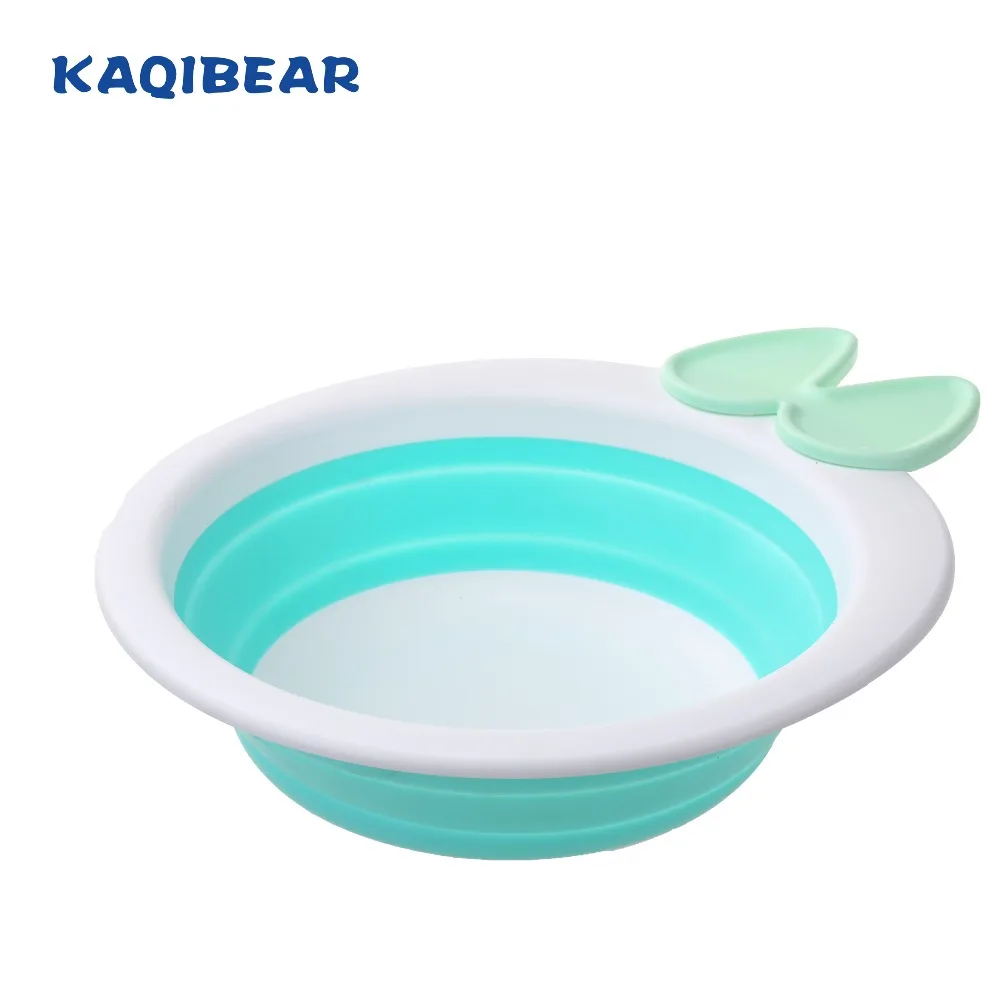 
free sample durable new material children folding plastic washbasin hand wash 