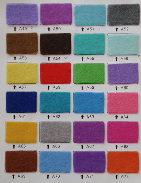 Color Polyester felt 1mm