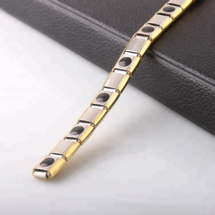 Scalar Energy Elastic Magnetic Germanium Stainless Bracelet for Best Friend