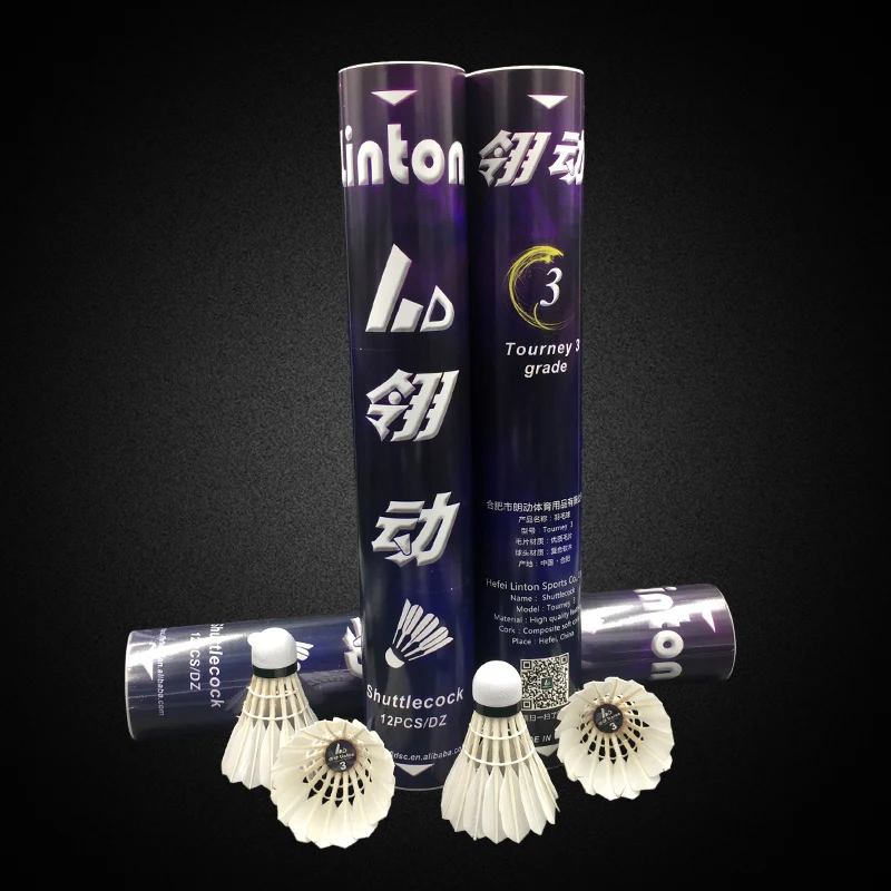 Hot promotional high quality advanced glue duck feather 2 layers soft cork shuttle cocks