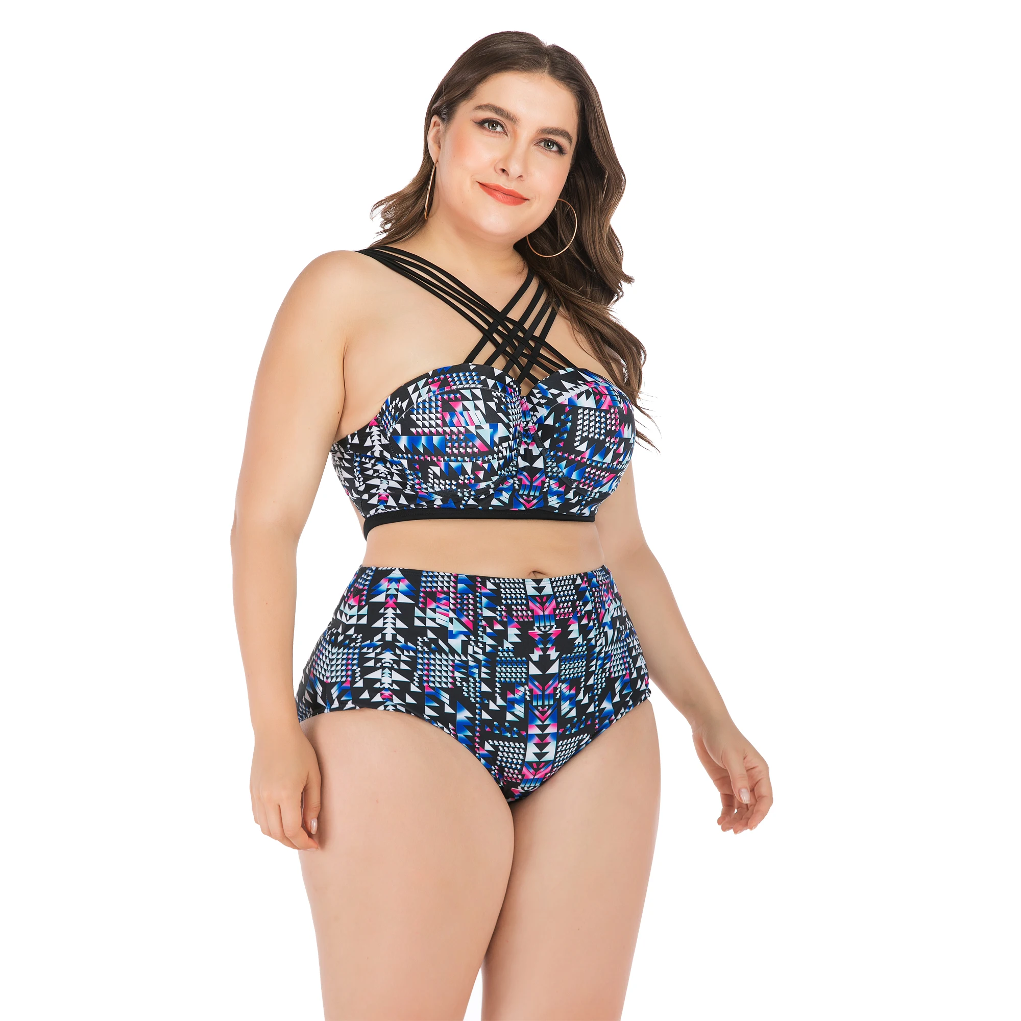 Latest Design custom Plus Size bikinis woman swimwear Large size swimsuit
