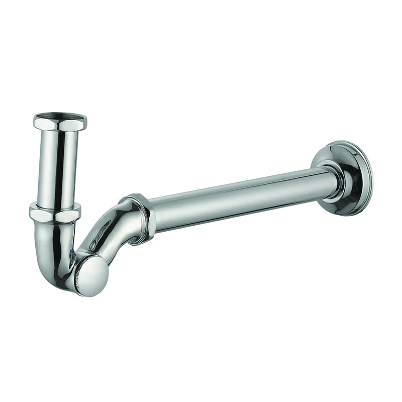 china factory  plumbing kitchen G 1 1/4' brass chrome plated sink siphon bottle p trap