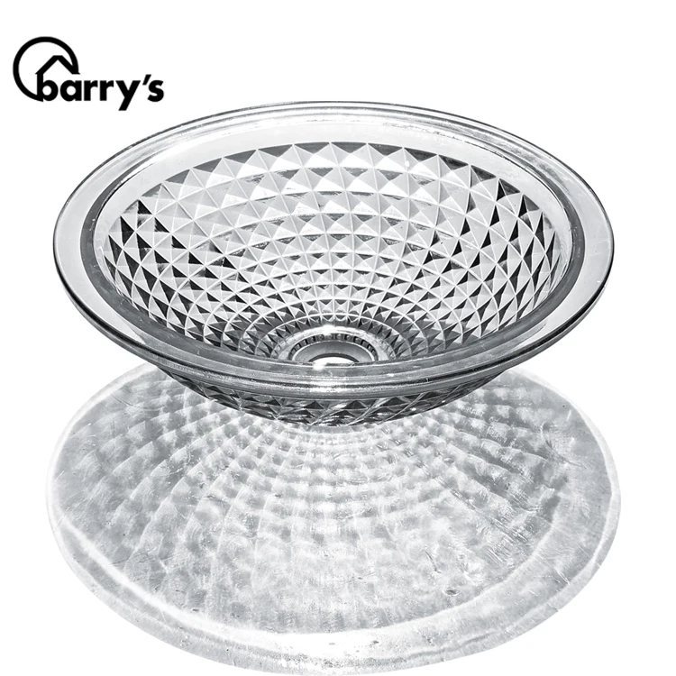 
Modern art fancy clearance transparent colored bathroom vessel tempered glass sink 