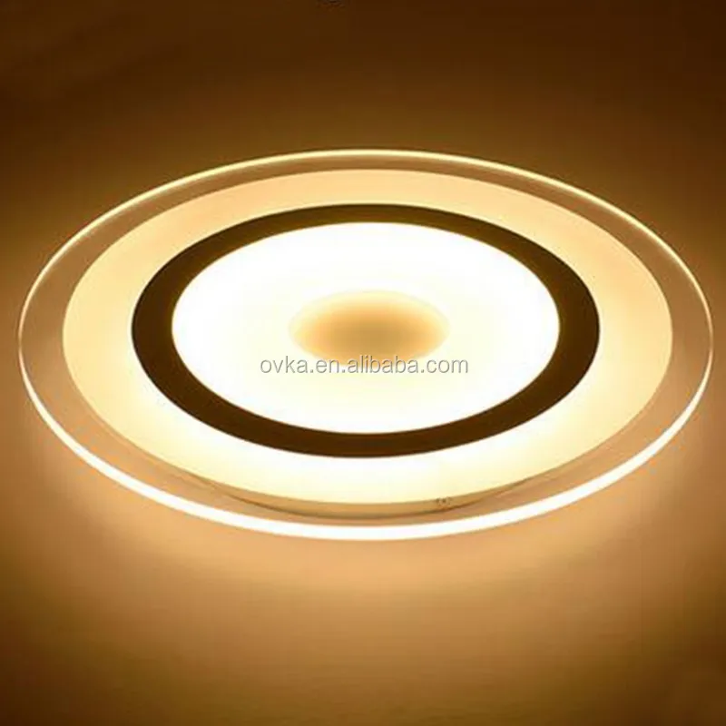 modern ultra-thin chandelier lighting round bedroom light living room acrylic chandelier