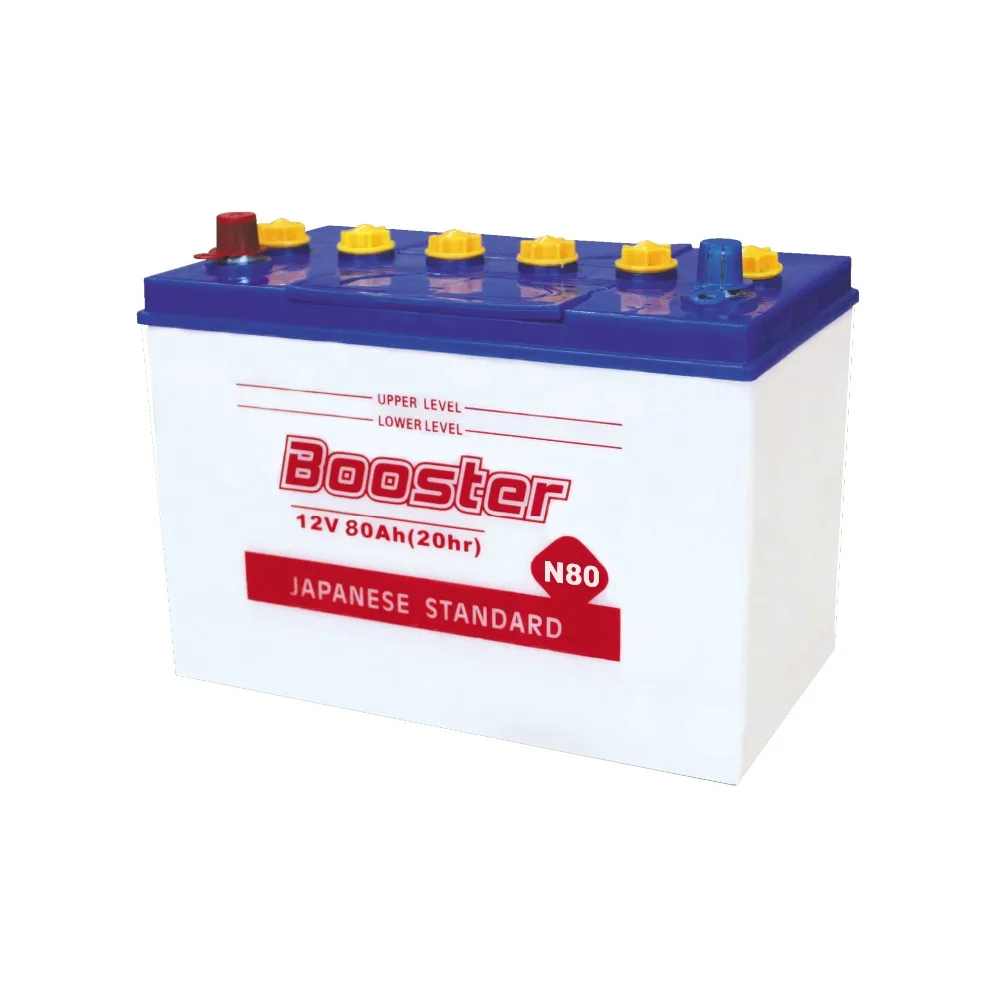 Plastic housing lead acid auto battery sizes 70ah N80