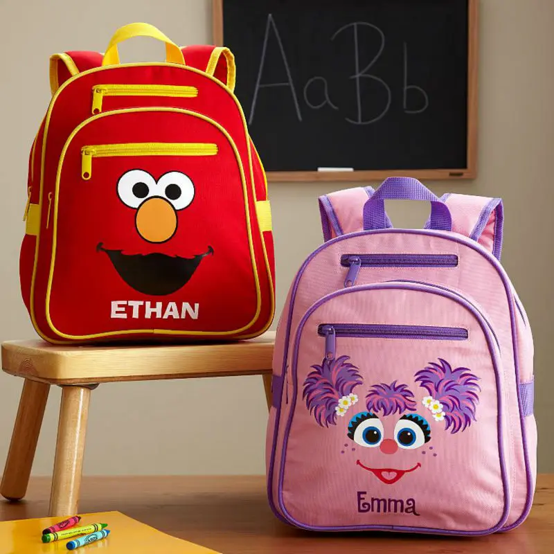 Hot Sales Cartoon Backpack Sesame Street Polyester Children School Bag Kids Backpack High Quality Backpack