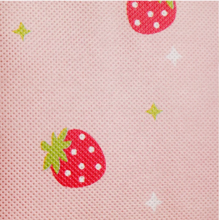 customized cartoon printing portable handled ultrasonic design Non-woven Shopping Bag for kids clothing stores or gift packaging