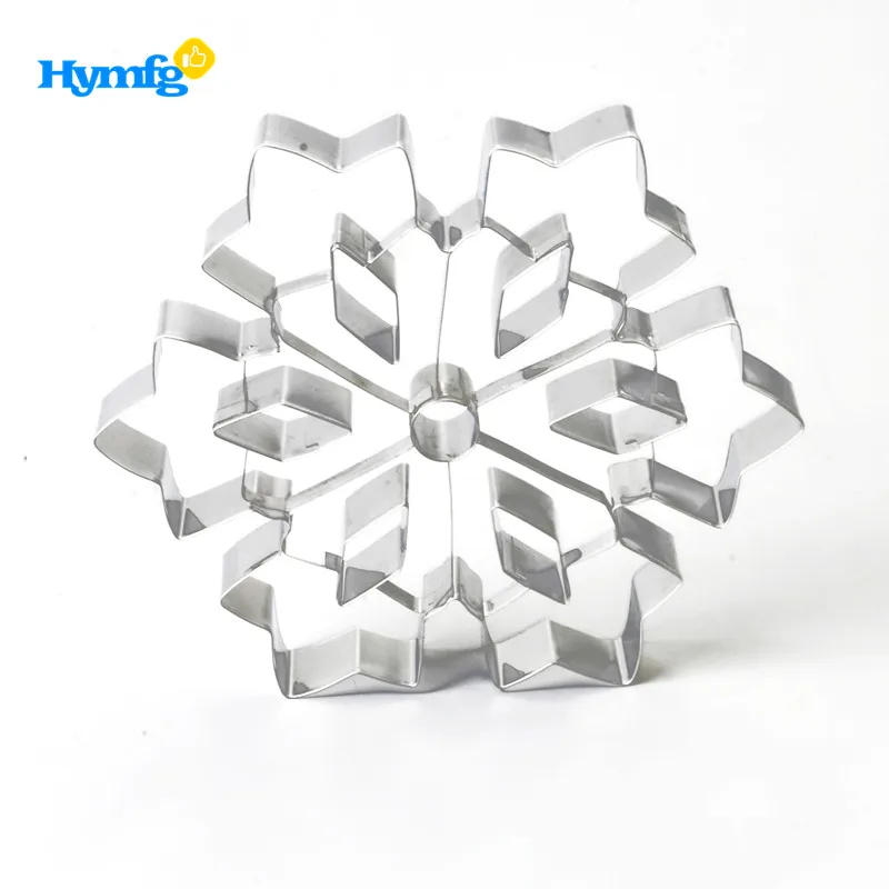 New design Bulk Metal Custom stainless steel snowflake cookie cutter