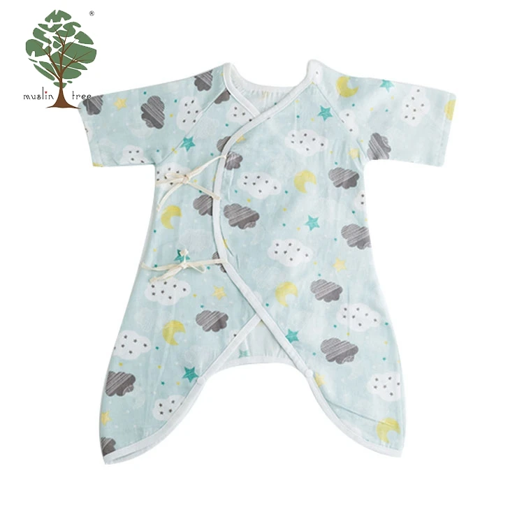Муслиновое дерево Новый дизайн мягкий хлопок на заказ Одноцветный Детский комбинезон