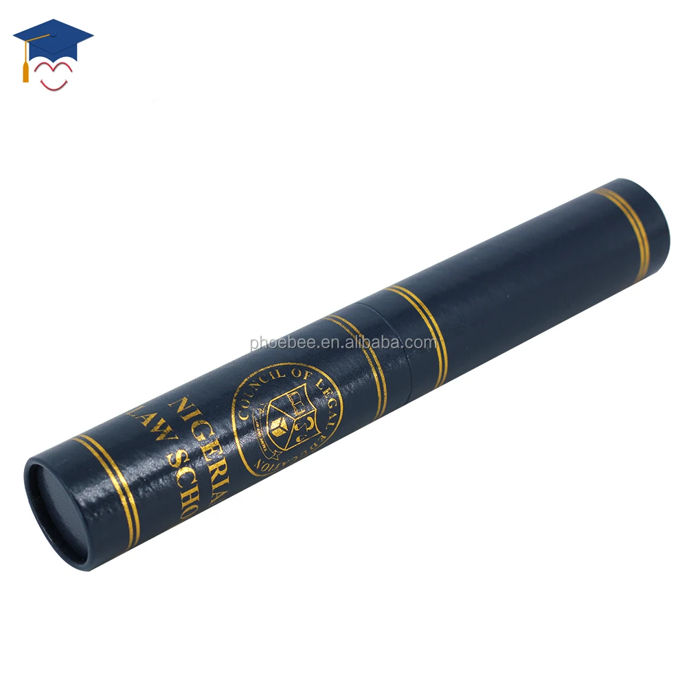 Custom LOGO navy blue diploma tube, used for graduation