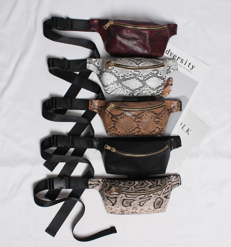 Women Waist Belt Pack Casual Waist Bag PU Leather Women Bags Travel Belt Wallets Fanny Bags Ladies Fit phone8