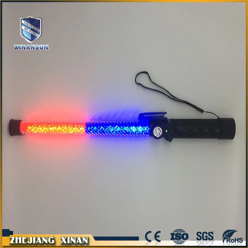 flashing rechargeable traffic wand light baton flash light stop light