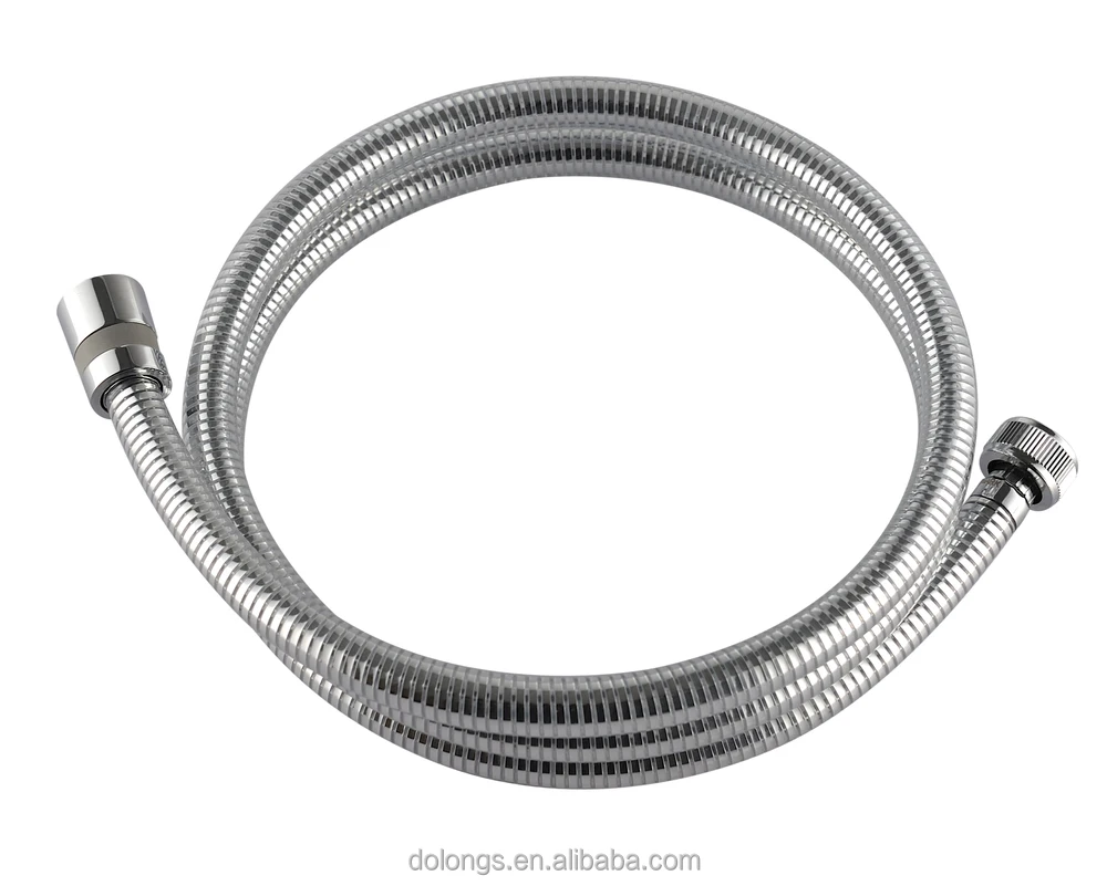
Swirl Shower Hose Flexible Chrome & Black PVC hose11mm x 1.5m 
