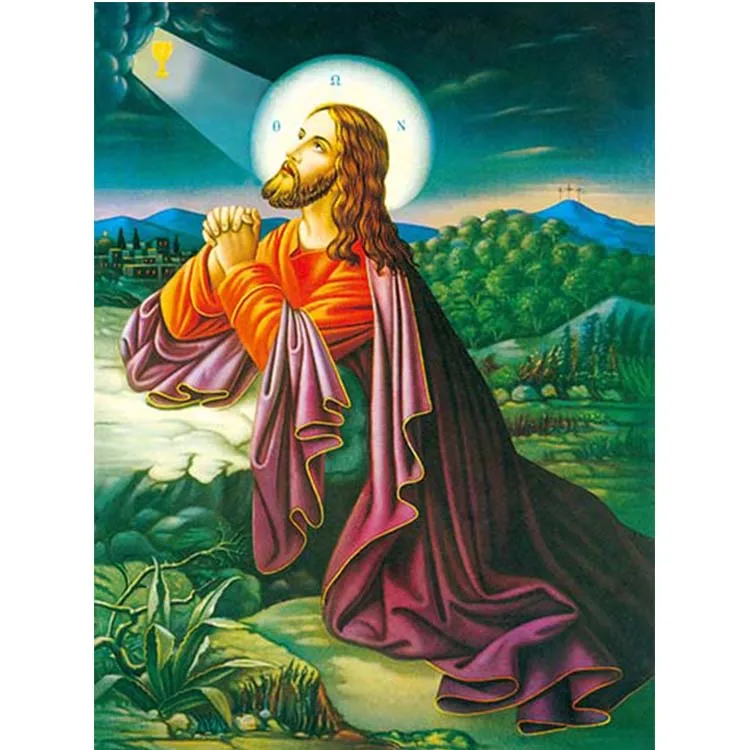 Лидер продаж, 3D-обои с изображением Иисуса, Марии и Креста, 5D, для украшения дома