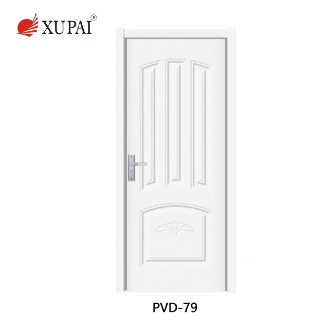 Wholesale price Pvc Door Sound & Fire Proof Material Infilling MDF Panel Fir wood Interior Door