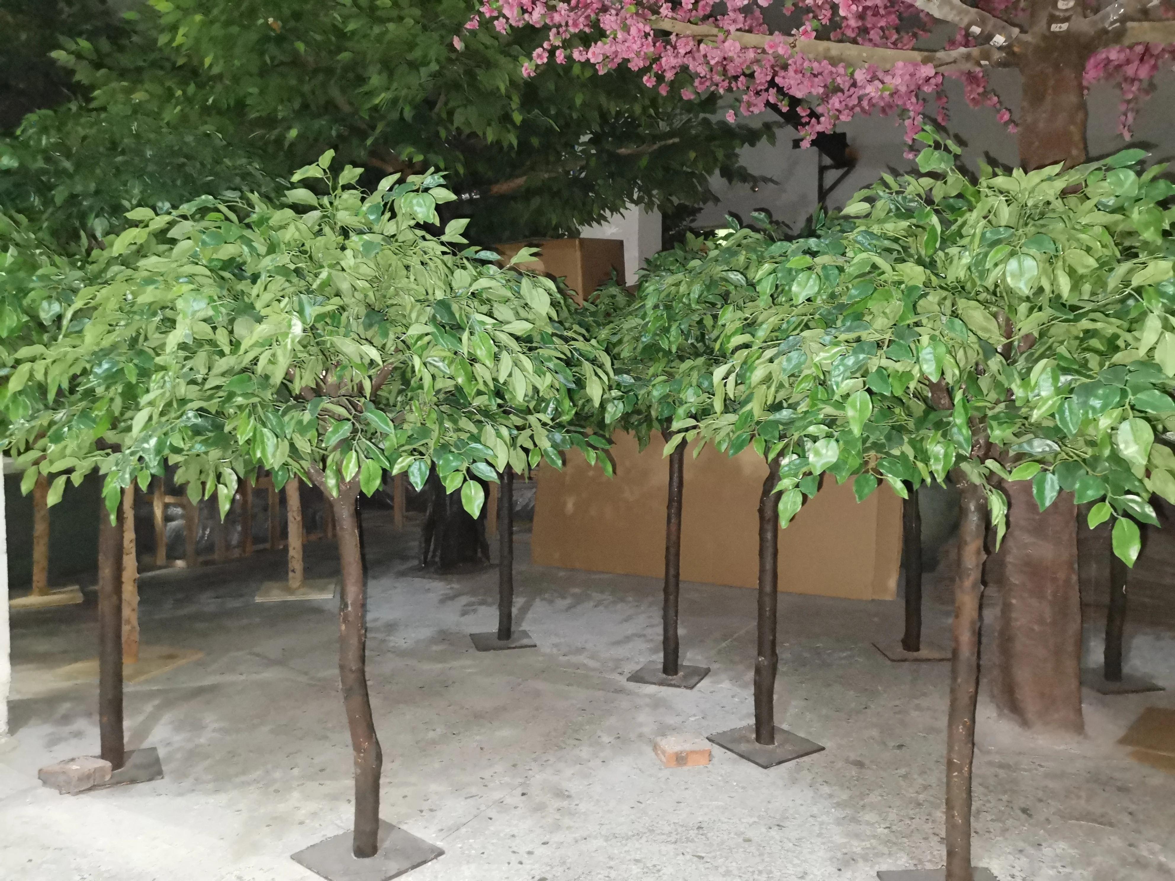 Wholesale indoor wooden artificial mini banyan tree for home decoration