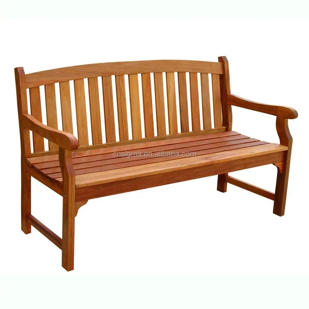 Park long chair outdoor carved double seat teak wood bench