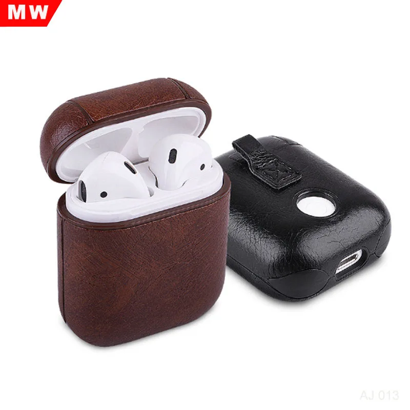 
Earhooks Charging Earphone Cover For Apple Air Pods Leather Case 