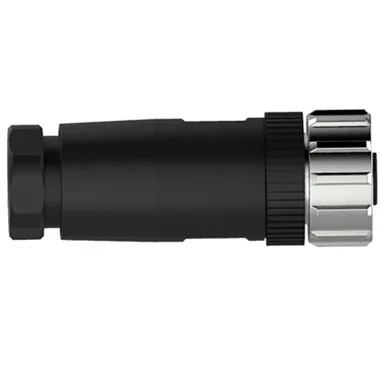 Waterproof IP67 Female Straight 4Pin IEC CE Rohs REACH M12 Wireable Metal Lock Connector With screw terminal PG9 cable