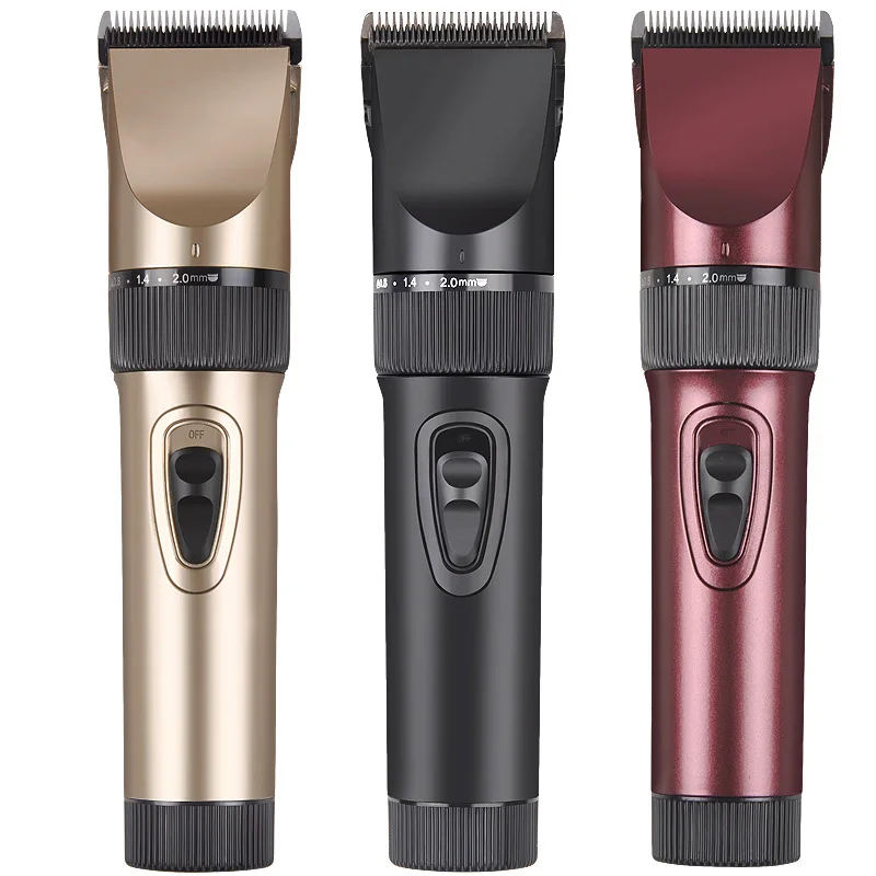 Professional barber 5 level adjustable long working time cutting cordless rechargeable electric hair trimmer