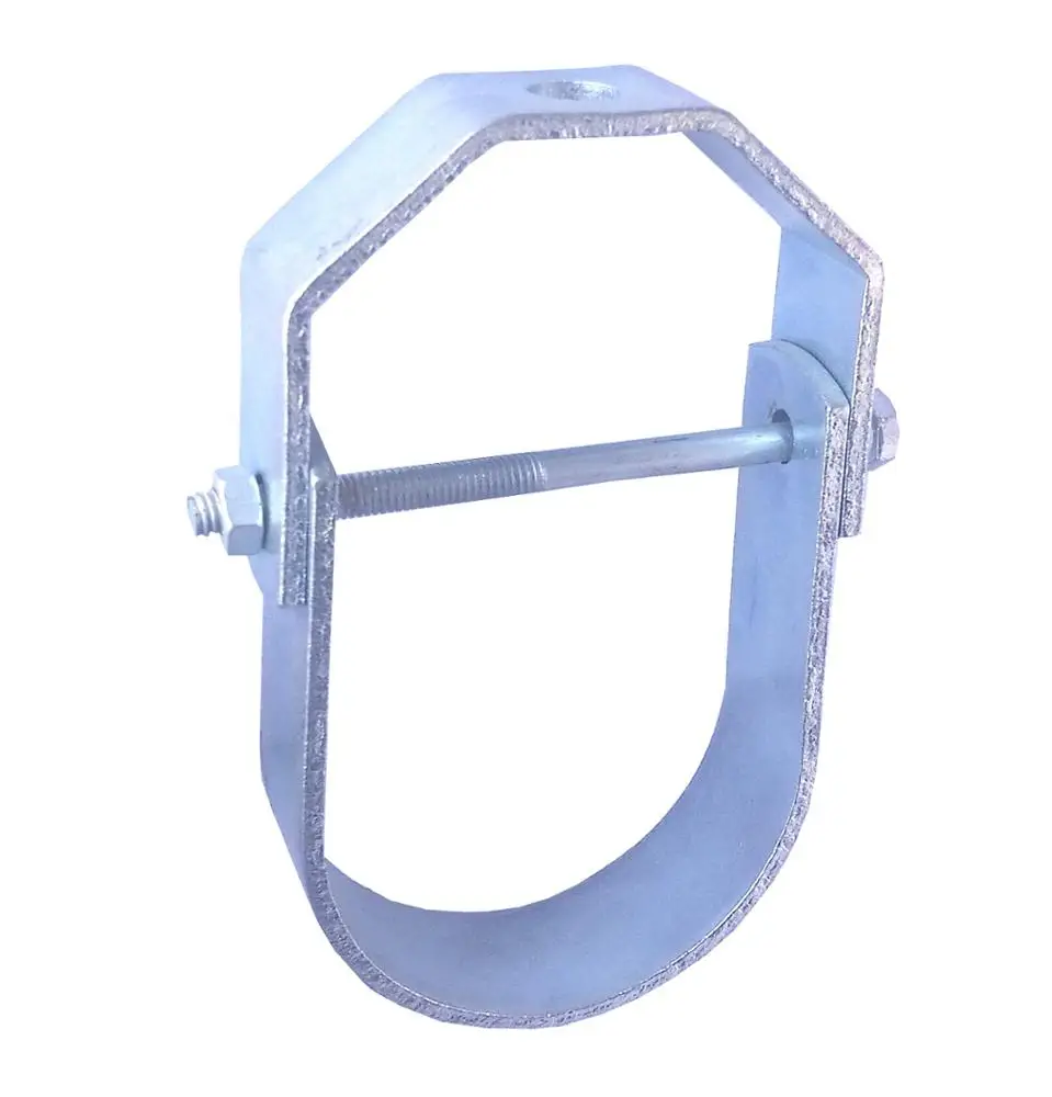 Galvanized steel clevis pipe clamp