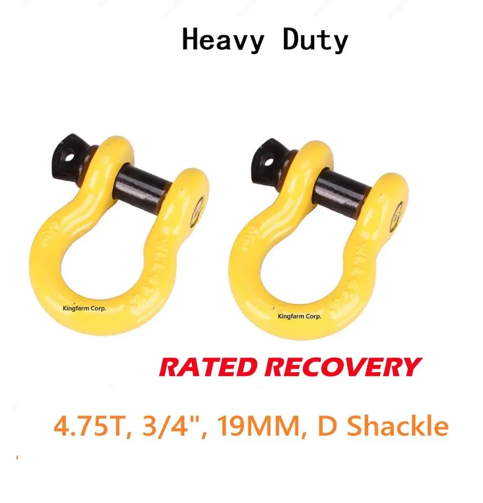 Скоба луковая повышенной прочности, 4, 75 тонн, 3/4 дюйма, 19 мм, 4 х4/4WD, D-образное кольцо, лебедка, сверхпрочная D-скоба, детали для внедорожников