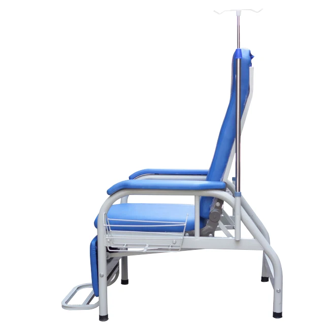 
2018 Factory Hospital Medical Patient Transfusion Chair With IV Pole For Sale 