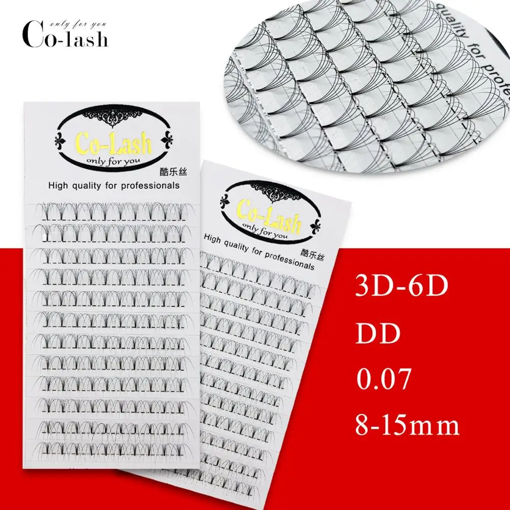
5D eyelash extensions DD russian volume premade fans lashes private label eyelash extensions 