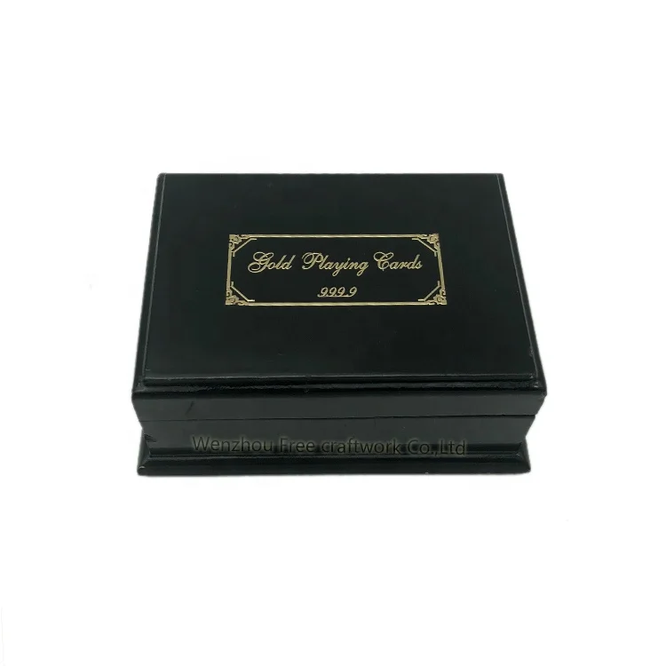 Wholesale MDF playing card box custom glossy wooden Varnish box gift luxury storage poker packaging box