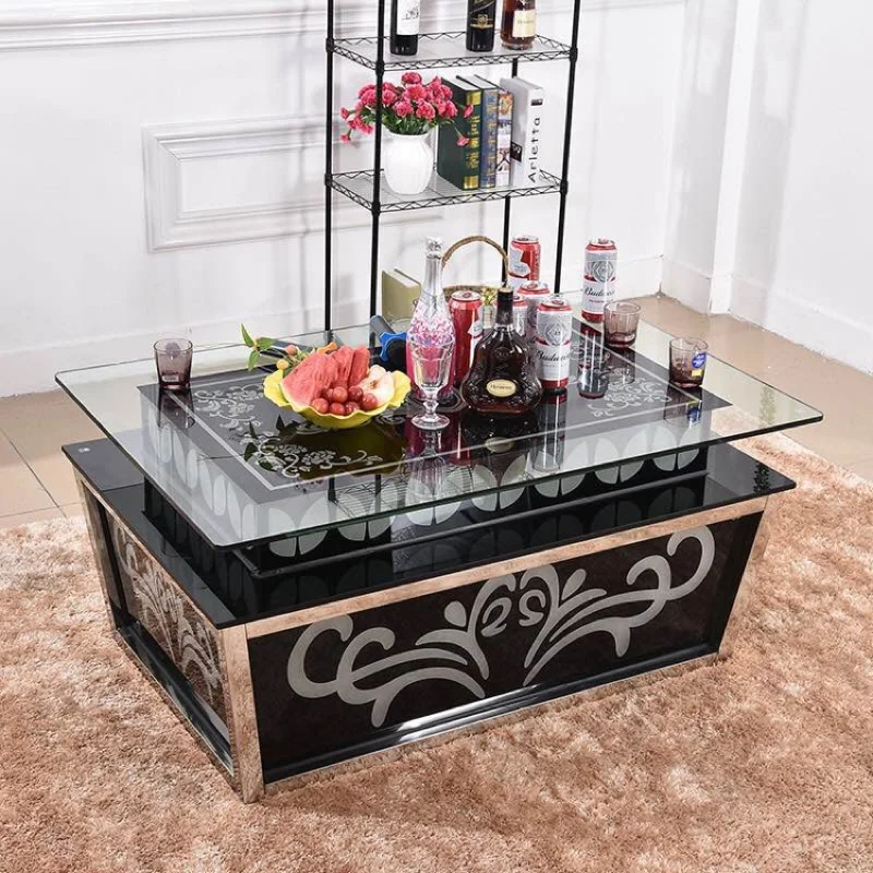 Led light up cube square desk lamp bar banquet illuminated cocktail table