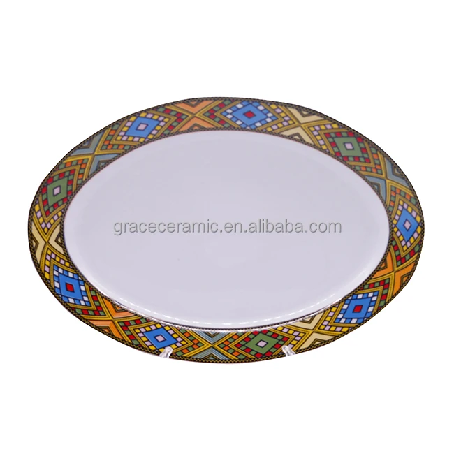 Jebena Saba Художественная печать овальная тарелка фарфоровые овальные тарелки глубокие обеденные