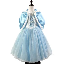 Meninas crianças vestido de crianças vestido Vestidos Vestidos de Cosplay Elsa princesa Anna Vestidos de casamento