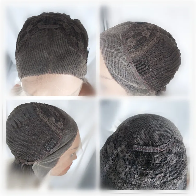 Female chemical fiber Silver high quality Synthetic straight hair wig