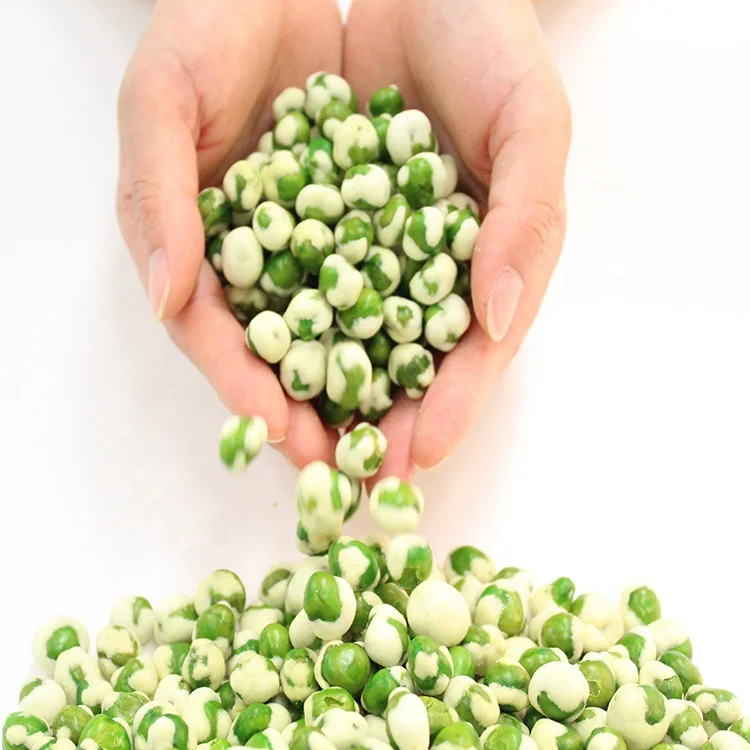 Высококачественный соленый жареный желтый васаби зеленый горох закуски цена