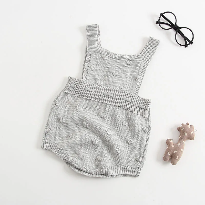 
S63645B Baby Girls Knitting Romper Newborn Baby Girl Clothes Fashion Knitted Baby Romper Overalls Autumn Sweater Boys rompers 